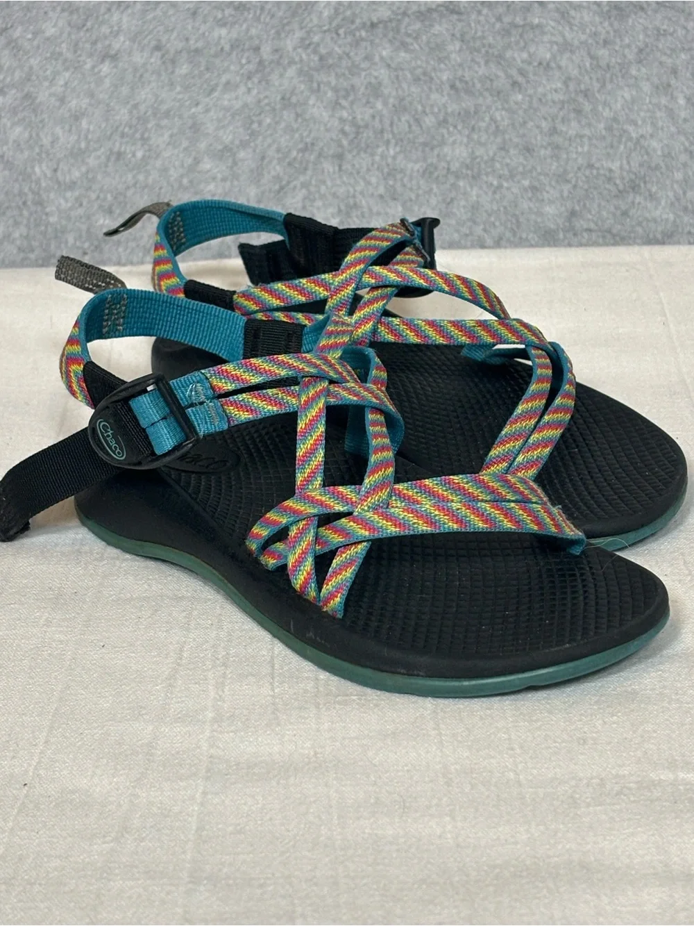 Chaco Kids' ZX/2 EcoTread Double-Strap Sandals-Fiesta Rainbow